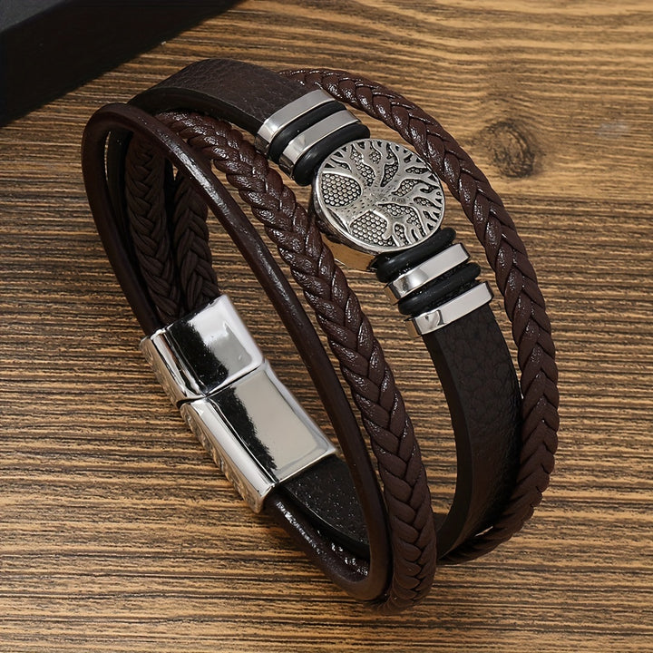 Pulseira de couro sintético moderna e minimalista