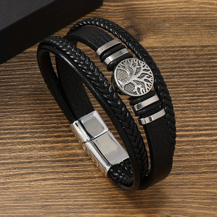 Pulseira de couro sintético moderna e minimalista