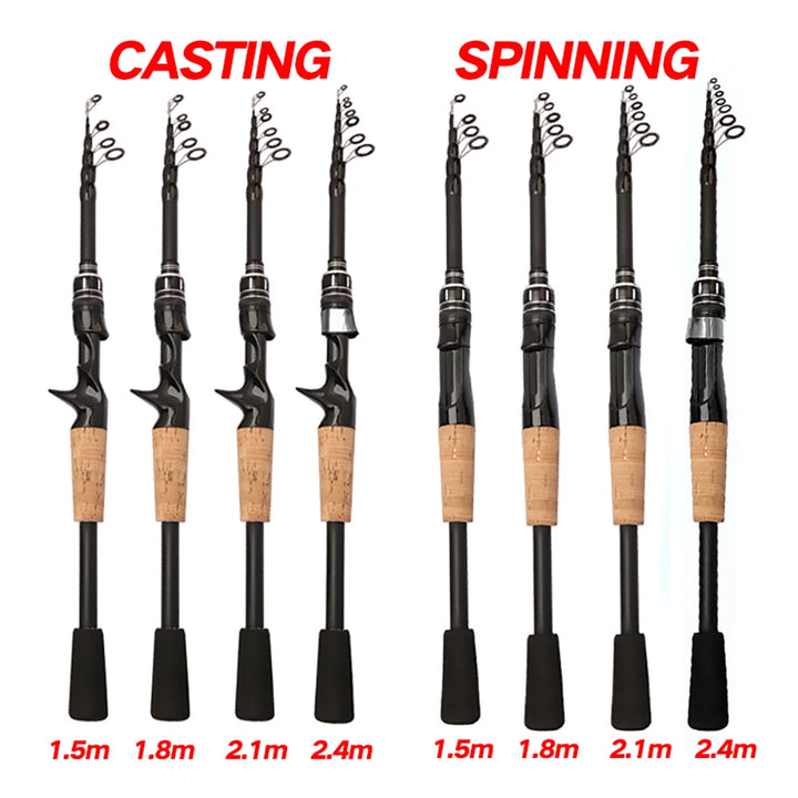 Equipamento de pesca,Vara de pesca telescópica