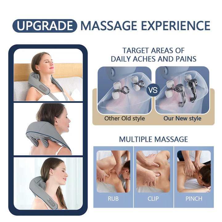 Foreverlily Massageador de Pescoço e Costas