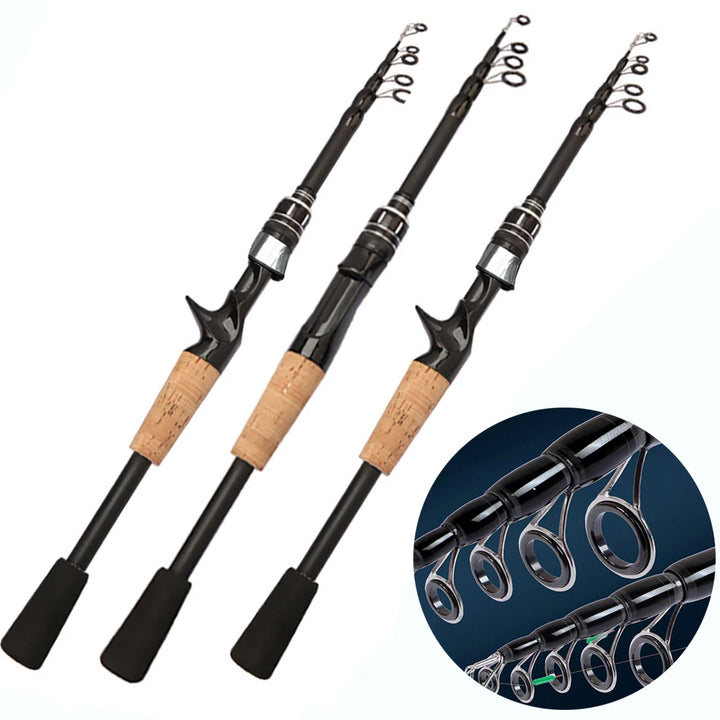 Equipamento de pesca,Vara de pesca telescópica