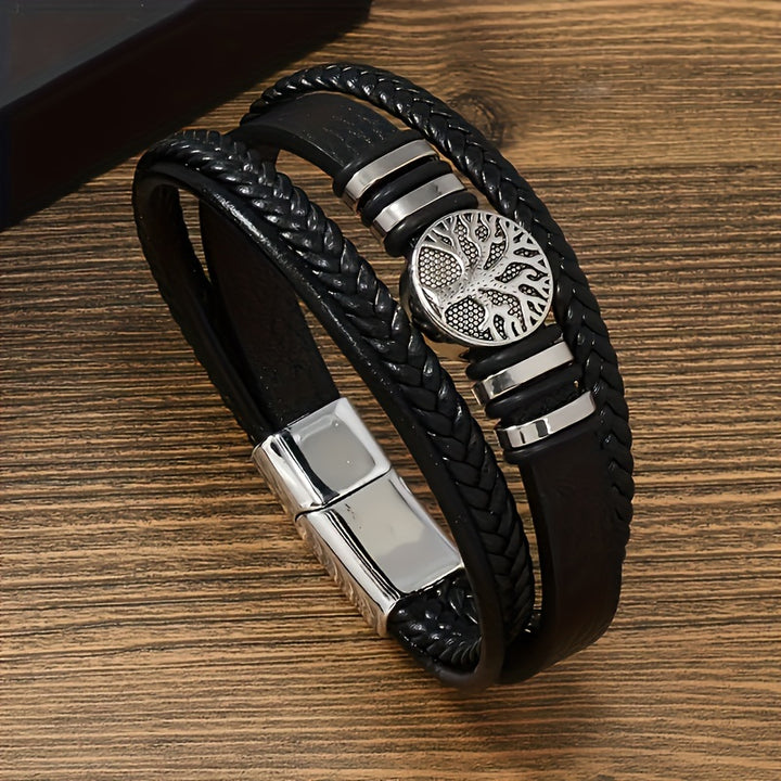 Pulseira de couro sintético moderna e minimalista
